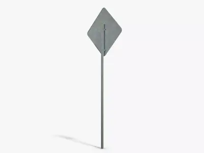 Traffic Jam Sign Low-poly 3D model