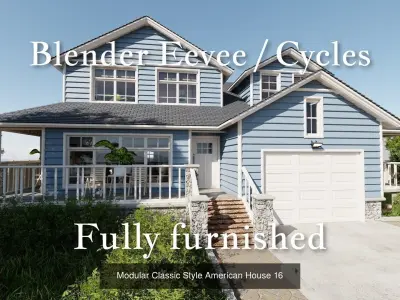 Modular Classic Style American Villas and Mansions 5 House pack