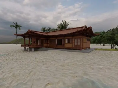 Casa Scene-villa-modern house 3D model