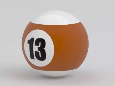 Pool Snooker Ball 13 3D model