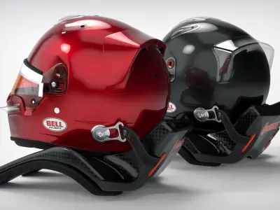  3D Bell HP-77 Style Racing Helmet 