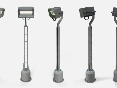 sci fi lighting 4 3D model