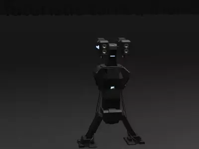 pack of 13 original low poly and rigged robots Low-poly 3D model