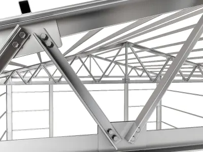 sloped roof-sandwich panel 3D model