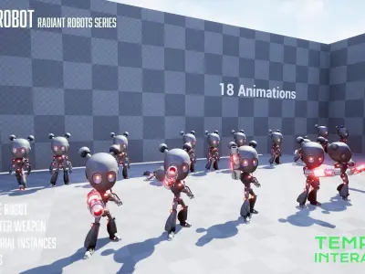 Rachel - Radiant Robots Series Low-poly 3D model