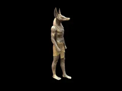 Egyptian Statue Anubis - PBR - Textured Low-poly 3D model