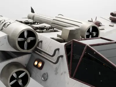 Highly Detailed Spaceship 3D Model 3D model