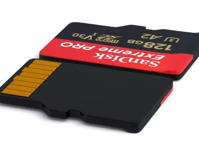 SanDisk Extreme PRO SD CARD 128GB 3D model