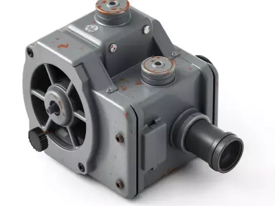 Rusty Industrial Machinery Component Low-poly 3D model