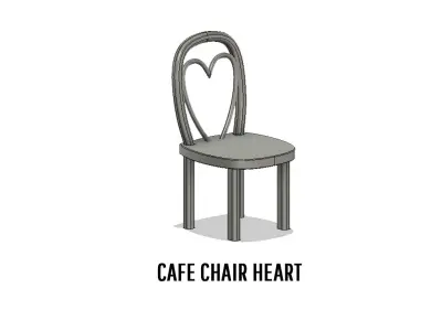 DET-0008 Cafe interior set 16 items H0-scale 3D print model