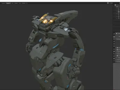 scifi-model555 robot 3D model
