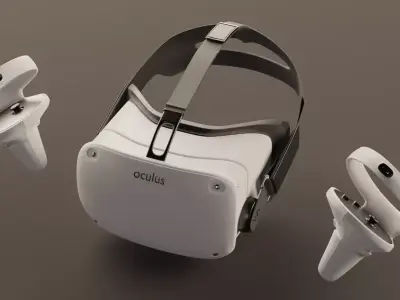 Occulus Quest 2 VR headset 3D model