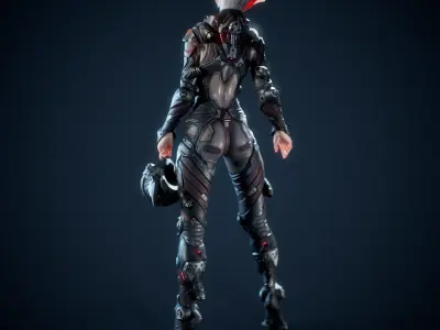 Space Elf Low-poly 3D model