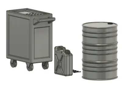 1-144 Scale Gunpla Diorama Barrel Tool Canister 3D print model