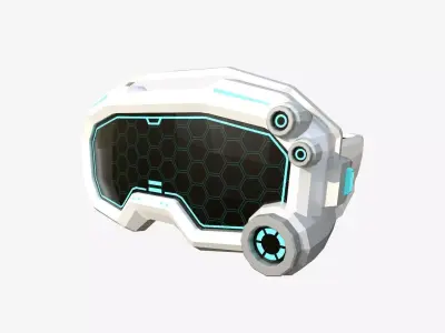 SciFi Glasses Low Poly A05 - Character Design Low-poly 3D model