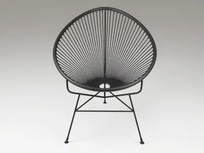 Round garden chair 3D model