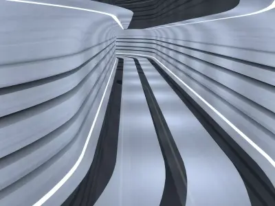 Sci Fi Highway Tunnel 3D model