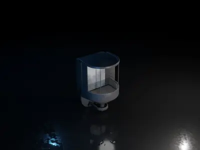 Sci Fi Round Elevator model Low-poly 3D model