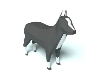 Low Poly Dog by RICHARD HIND Free low-poly 3D model