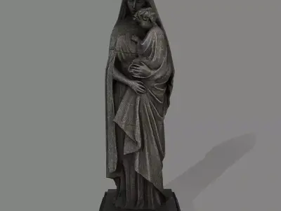 Woman Statue Low-poly 3D model