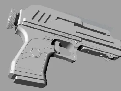 DC-17 hand blaster pistol of Star Wars 3d print model 3D print model