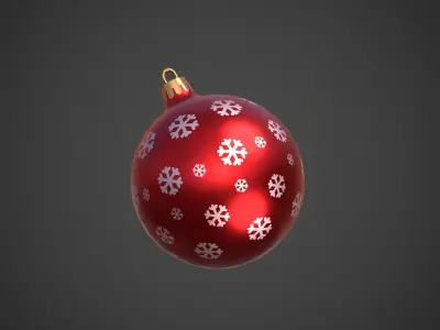 Christmas Balls Low-poly 3D model