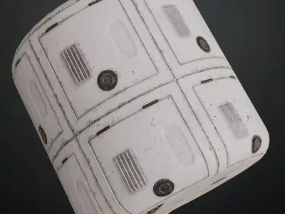 White Metal Locker PBR Seamless Texture