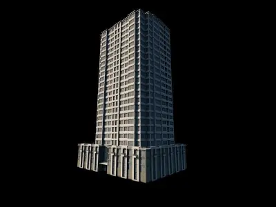 Building london skyscraper Low-poly 3D model