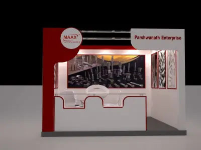 exhibition stall design 3D model