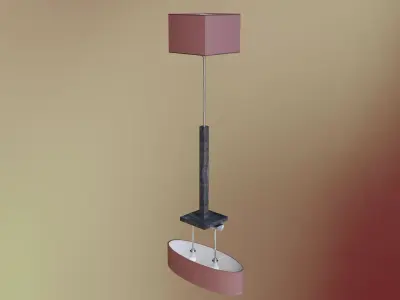 Set of interior lamps Low-poly 3D model
