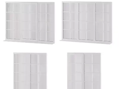 Windows with glazing bars 3D model