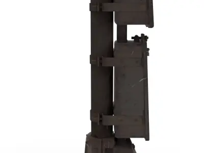 Train Traffic Light 21 3D model