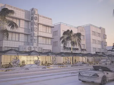 Archexteriors vol 23 - exterior scenes of Miami streets 3D model