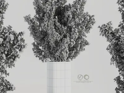 plants bouquet vase 24 3D model