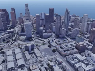 USA - Los Angeles City photogrammetry  3D model