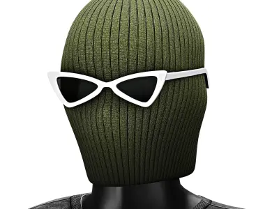 Mask Bundle 7 In 1 - Streetwear Low-poly 3D model