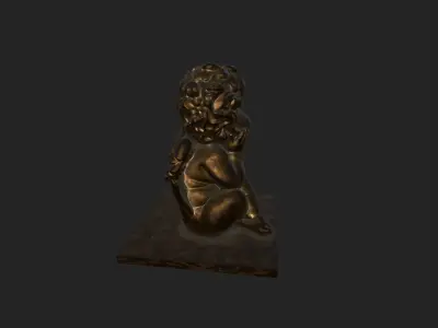 Cherub cupid statue 3D model