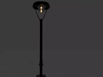 realistic street lamp 3d model  Low-poly 3D model