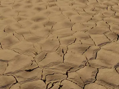 PBR  Pfotorealistic Dry Desert Cracked Ground Material  Texture