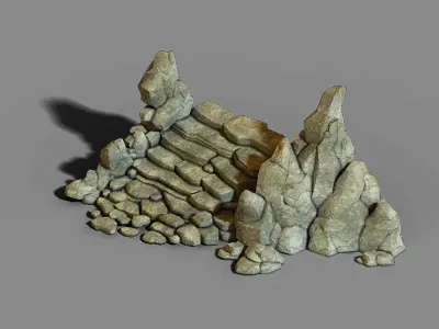 Capital - Garden - Rockery 04 3D model