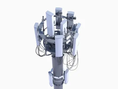 CELL SITE tower  Low-poly 3D model