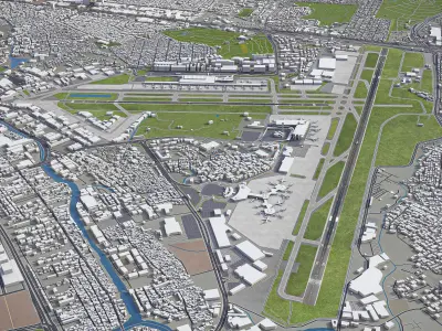 Manila Airport Low-poly 3D model