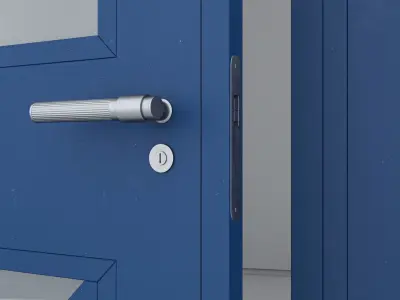 Aluminium door 364 3D model