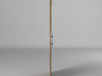 Wooden Sliding Door 3D model