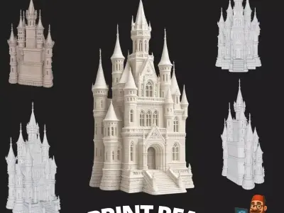 The Magic of Gothic Architecture at Home Detailed Gothic Castle  3D print model