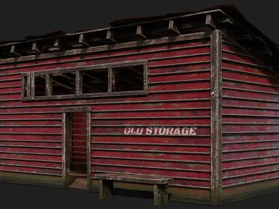 01-02-03-04 - Farm Buildings 4K PBR GameReady Low-poly 3D model