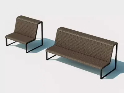 Modern bench for exterior visualization 3D model 3D model