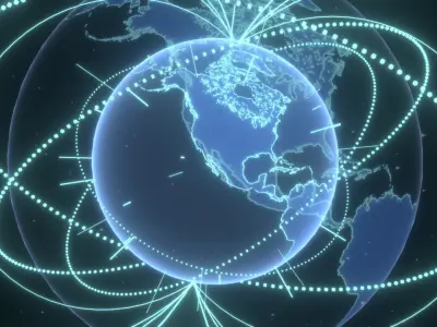 Animated Hologram Planet Earth No 4 Sci-Fi 3D Model Low-poly 3D model