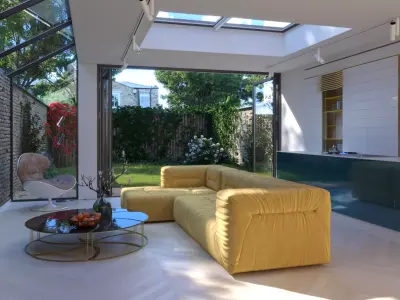 Kitchen extension - London Architecture Design Full scene 3D model