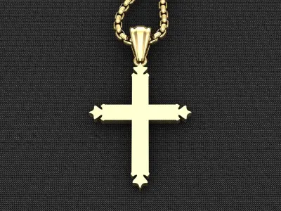 Cross Light Gold 3CP064 3DM STL 3D model